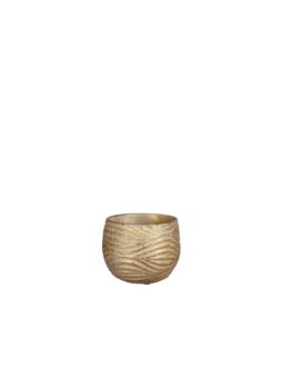 Ceramiczna Osłonka HENDRICK - h11xd13,5cm - Złoty